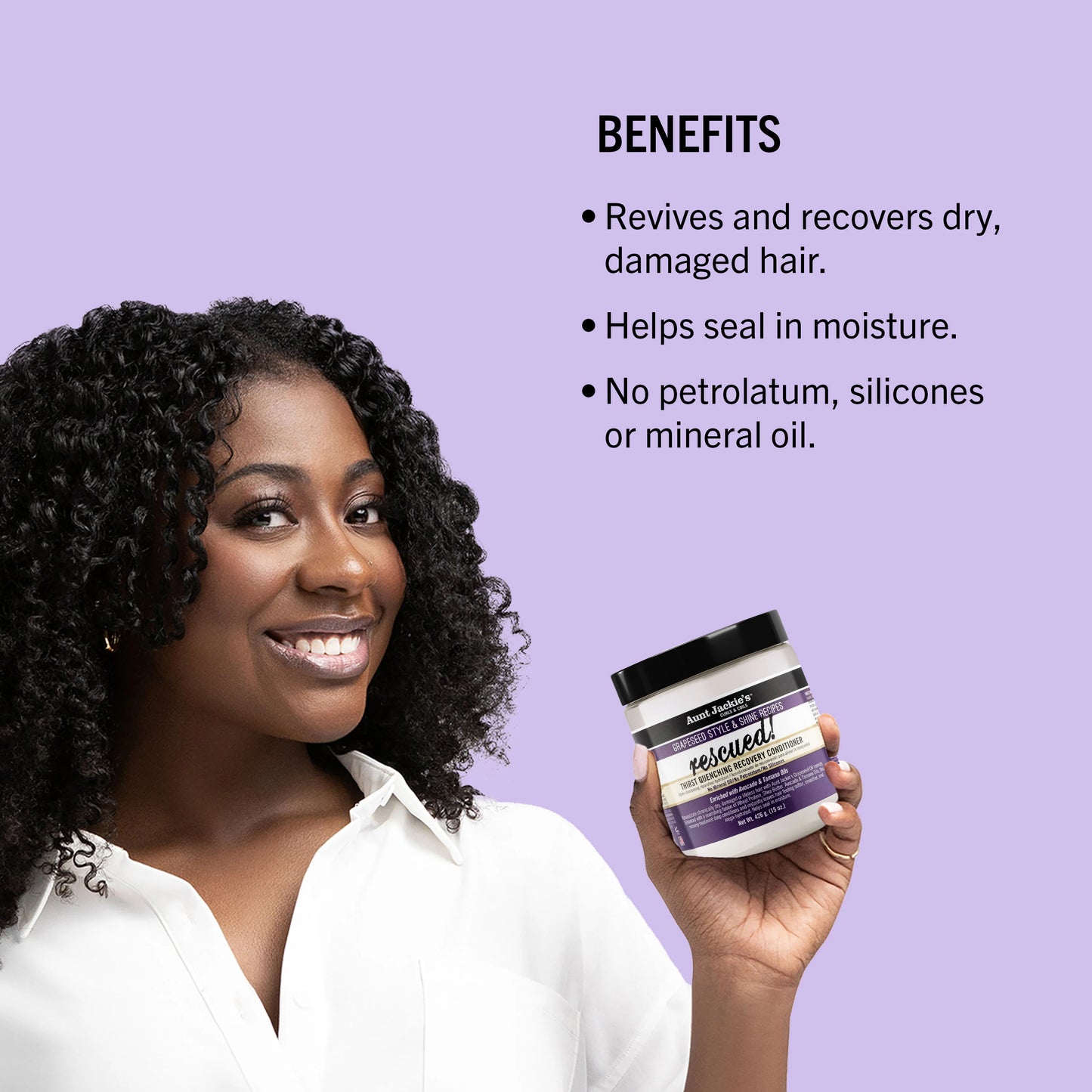 Aunt Jackie's Grapeseed Rescued Thirst Quenching Recovery Conditioner - 426g / 15oz