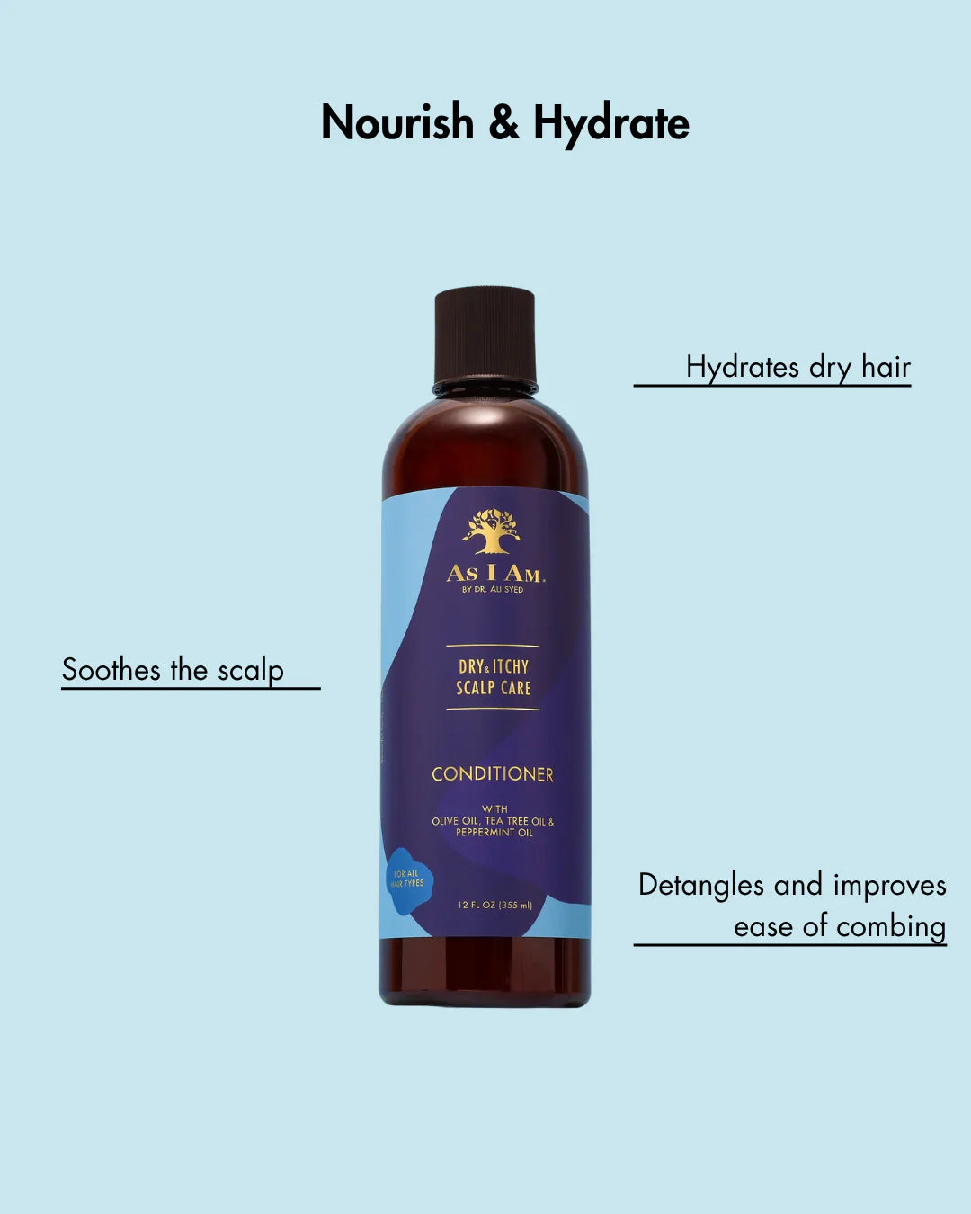 AS I AM Dry & Itchy Scalp Care Conditioner - 355ml / 12oz