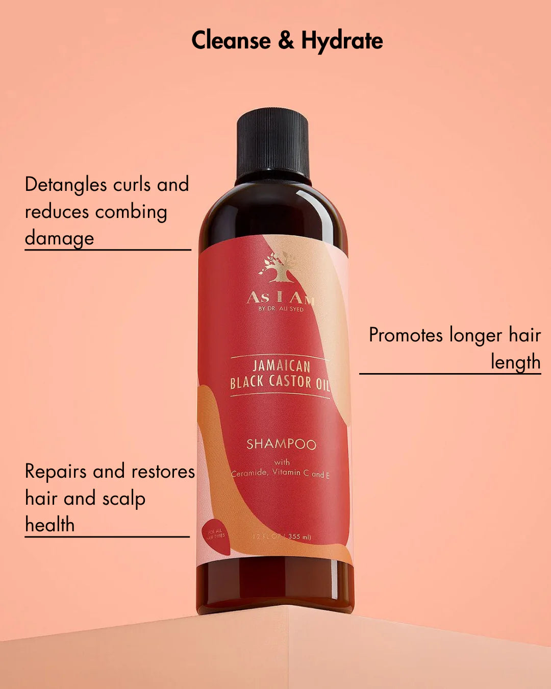 AS I AM Jamaican Black Castor Oil Shampoo - 355ml / 12oz
