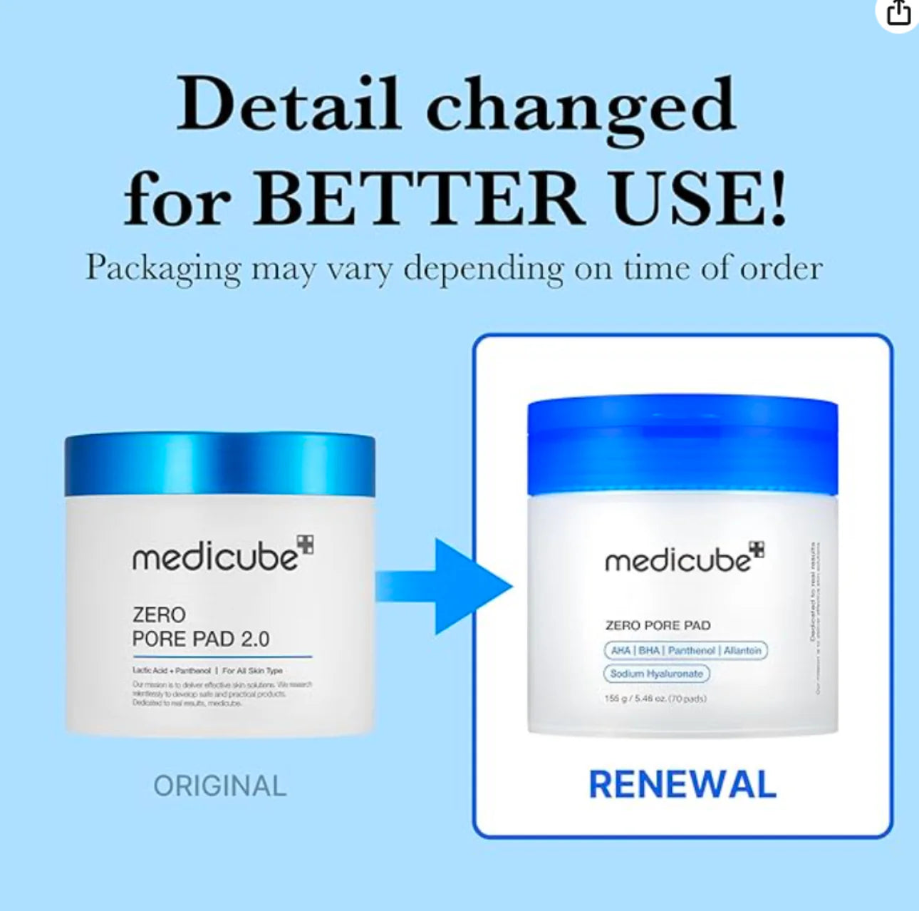 Medicube Zero Pore Pads 2.0 - 70 Pcs