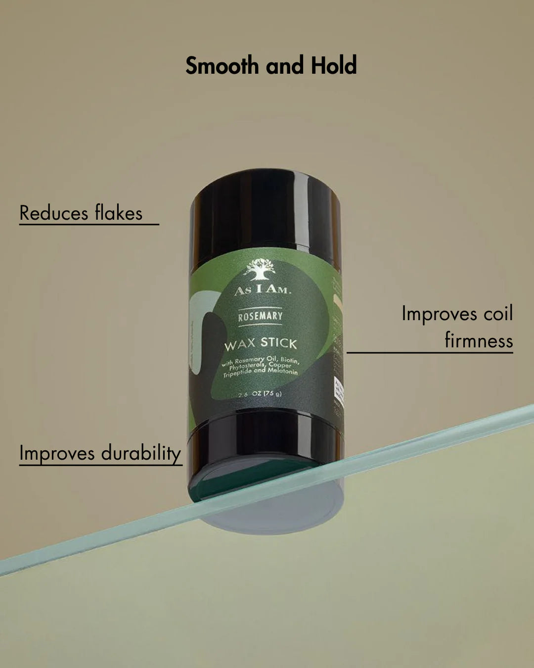 AS I AM Rosemary Hair Wax Stick - 75g / 2.6oz