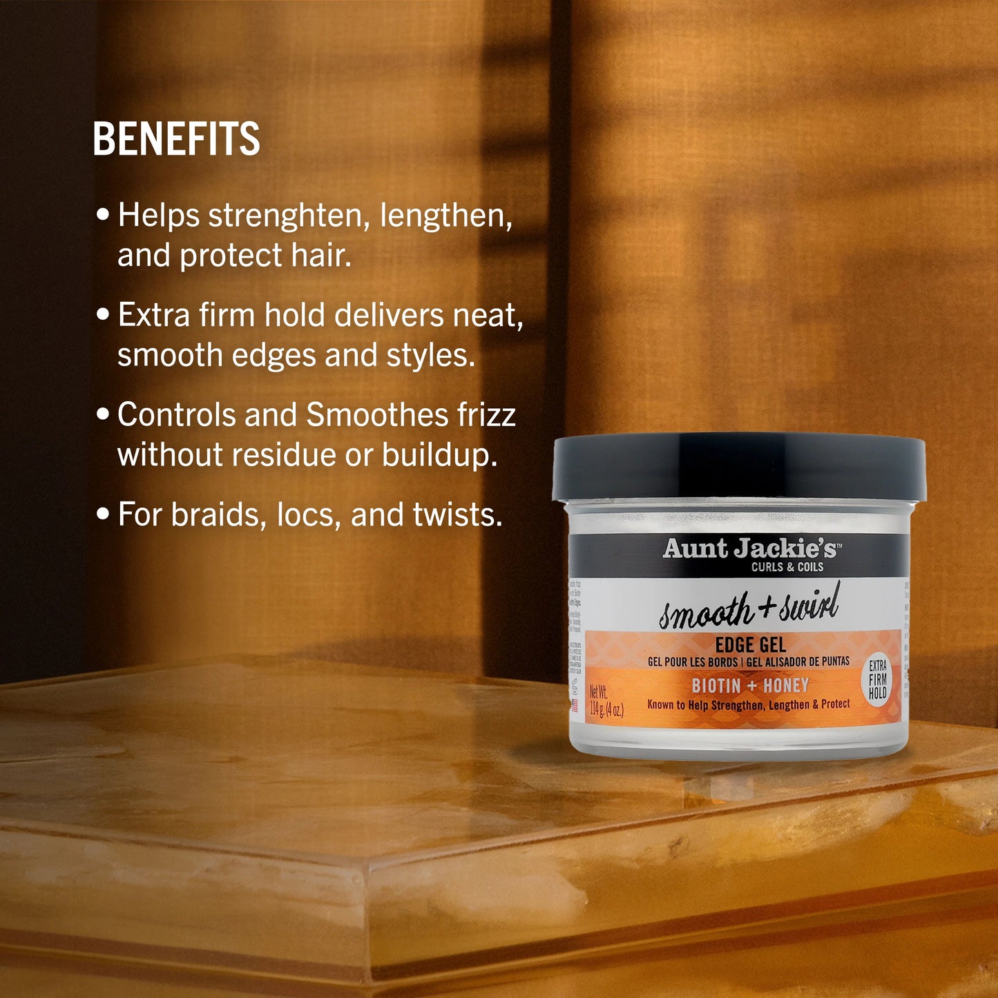 Aunt Jackie's Smooth & Swirl Extra Hold Edge Gel - 114g / 4oz