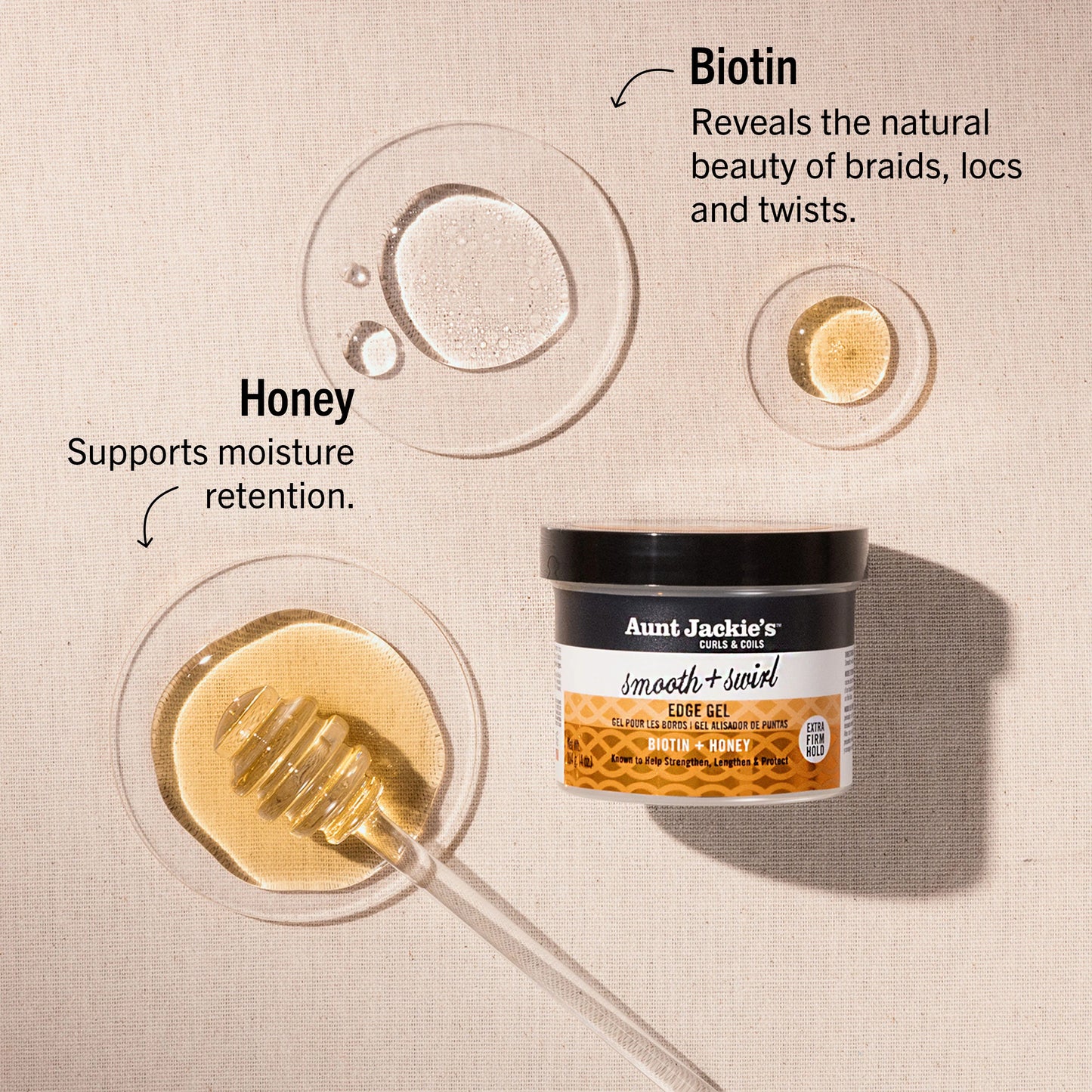 Aunt Jackie's Smooth & Swirl Extra Hold Edge Gel - 114g / 4oz