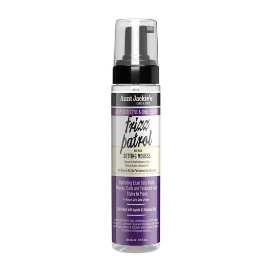 Aunt Jackie's Grapeseed Frizz Patrol Anti-Poof Setting Mousse - 244ml / 8.25oz
