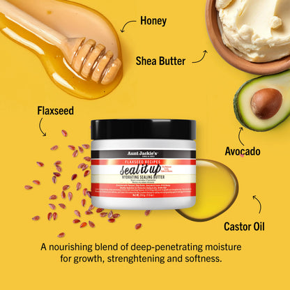 Aunt Jackie's Flaxseed Seal It Up Hydrating Sealing Butter - 213g / 7.5oz