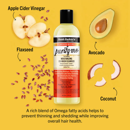 Aunt Jackie's Flaxseed Purify Me Co-Wash Cleanser - 355ml /  12oz