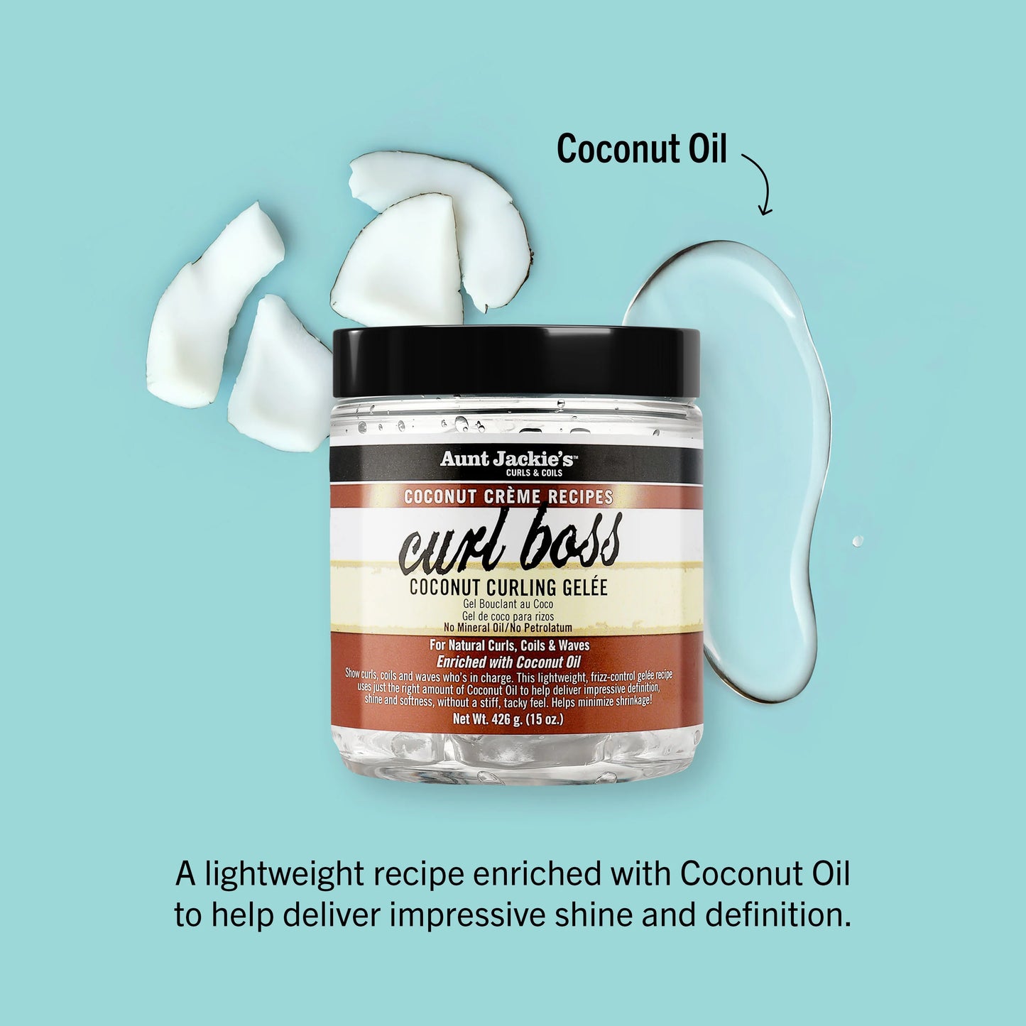 Aunt Jackie's Curl Boss Coconut Curling Gelee - 424g / 15oz