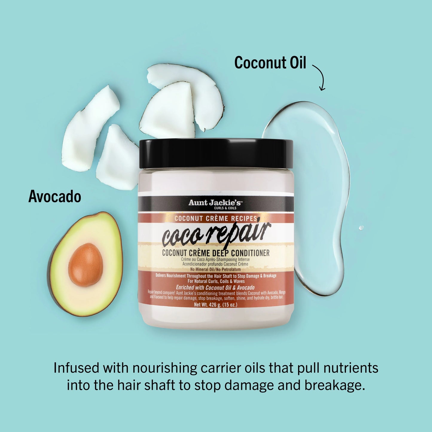 Aunt Jackie's Coco Repair Coconut Cream Deep Conditioner - 426g / 15oz