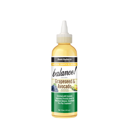 Aunt Jackie's Balance Grape Seed&Avocado Growth Oil - 118ml / 4oz