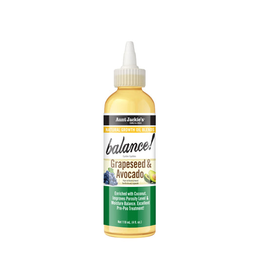 Aunt Jackie's Balance Grape Seed&Avocado Growth Oil - 118ml / 4oz