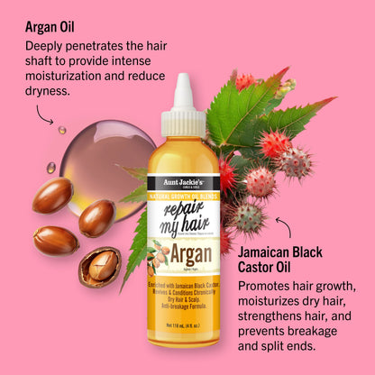 Aunt Jackie's Repair My Hair Argan Growth Oil - 118ml / 4oz