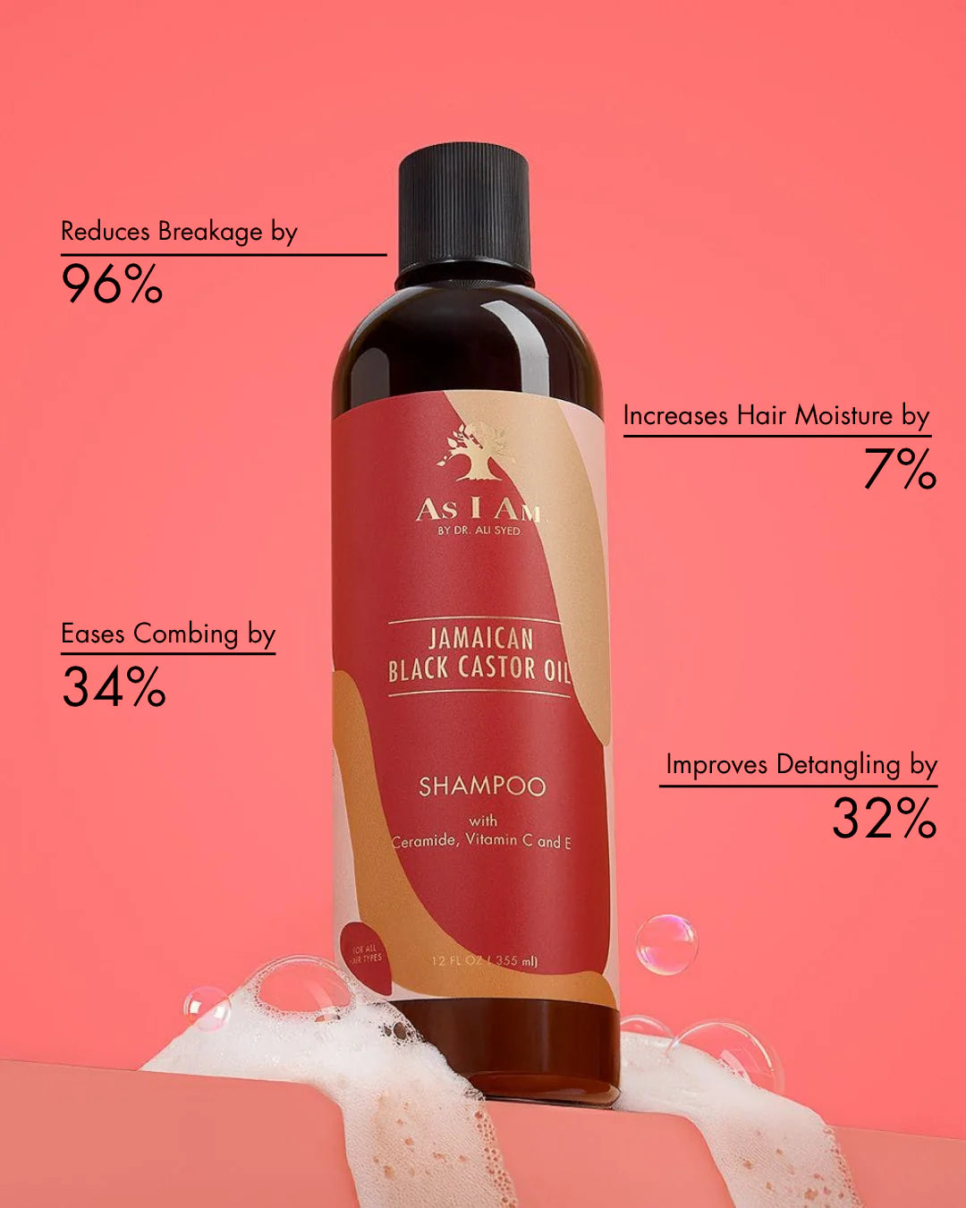 AS I AM Jamaican Black Castor Oil Shampoo - 355ml / 12oz