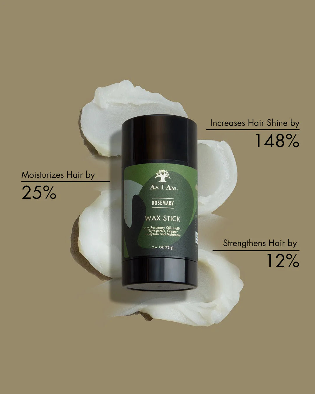 AS I AM Rosemary Hair Wax Stick - 75g / 2.6oz