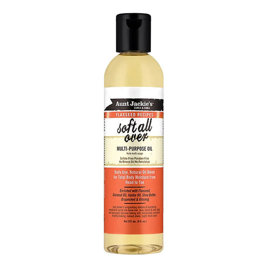 Aunt Jackie's Flaxseed Soft All Over Multi Purpose Oil -237ml / 8oz
