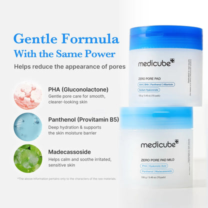 Medicube Zero Pore Mild Pad - 70 Pcs